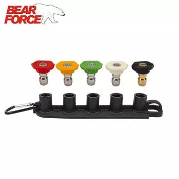 Насадки для мойки высокого давления, насадки для мойки автомобилей, насадка с быстрым соединением 1/4 , зажим для ремня, набор насадок 1/4