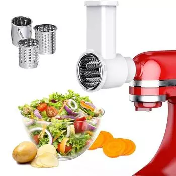 Насадки для шинковки, овощерезка Fresh Prep для миксера Kitchenaid, салатница с щеткой для чистки CHINA