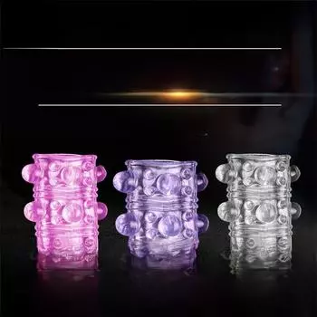 Насадки на пальцы для мужчин, волосатые локоны, кольца для спермы, тренировочные частицы, насадки на пенис Sun Wolf Tooth - секс-игрушки для взрослых. Granular lock ring