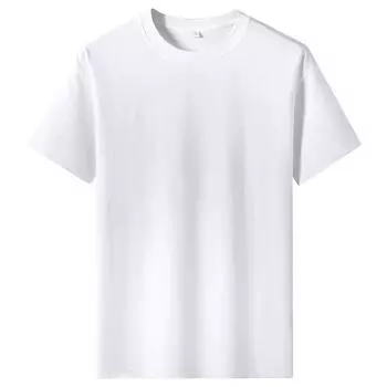 NASAGISS 100% хлопок унисекс модная однотонная рубашка с коротким рукавом и круглым вырезом 2XL