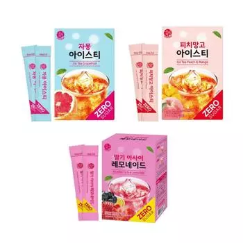 [Наш чай] Холодный чай без сахара, 3 вкуса, 20 стиков / Грейпфрут, персик, манго, клубника, асаи, лимонад Peach Mango Iced Tea 20T