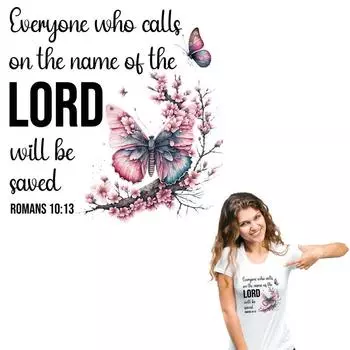 Нашивка-бабочка с буквами, теплопередача, новый моющийся аксессуар для одежды, сделай сам, термопресс-наклейки с утюгом на переводе