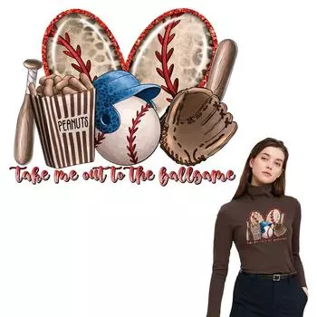 Нашивка для игры в мяч для одежды, бейсбольная наклейка для толстовок, футболка, шляпа, наклейки для одежды своими руками, термопресс, аппликация, термонаклейки