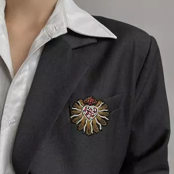 Нашивка для одежды, вышивка в виде сердца, ювелирные изделия, стразы, значок «сделай сам», декор для одежды A