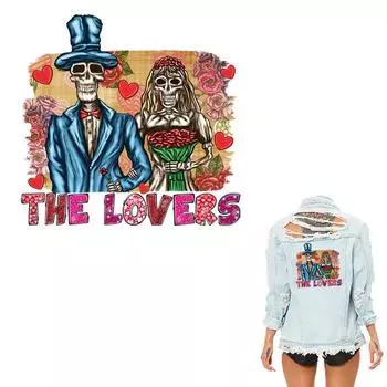 Нашивка для влюбленных на одежду, романтическая мода, аксессуар «сделай сам», наклейка, термопресс, аппликация в полоску, джинсы, термоклеевые заплатки для одежды