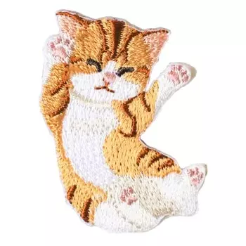 Нашивка Hamanaka с термоклеем, вышитая нашивка BABY ANIMAL Cat H459-157-1