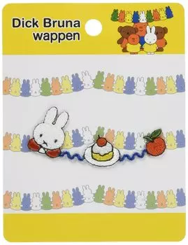 Нашивка Inagaki Clothing Miffy Line Miffy and Sweets Ширина 75 мм x Высота 24 мм Наклейка на утюг MFR005