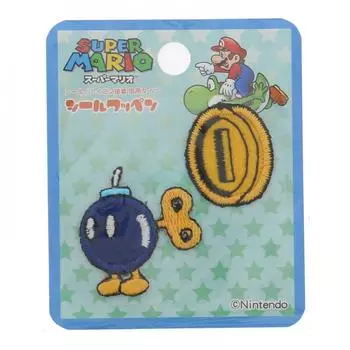 Нашивка Inagaki Clothing Super Mario Seal Patch двойного назначения MRS010 Монета/Бомбей Печать/Железо