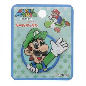 Нашивка Inagaki Clothing Super Mario Seal Patch Luigi двойного назначения, клейкая MRS008, печать/утюг