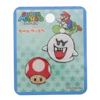 Нашивка Inagaki Clothing Super Mario Seal Patch Teresa Super Mushroom Dual Use Adhesive MRS006 Seal/Iron