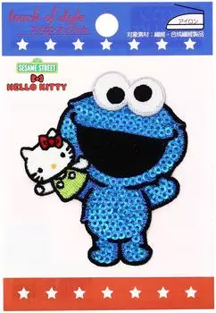Нашивка из пайеток Minoda COOKIE MONSTER G01I8422 SESAMEKITTY