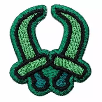 Нашивка Monster Hunter Rise 2way с лицензией Graft Gaming Life GGL038 зеленая Dual Swords [Официальный продукт] зелёный