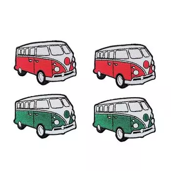 нашивка на липучке с изображением животных, аппликация на липучке ... модная вышивка (автобус 4 очка набор)