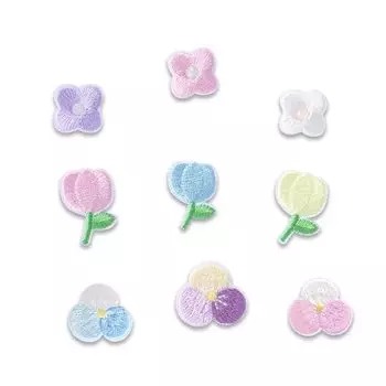 нашивка на липучке с изображением животных, аппликация на липучке ... модная вышивка (3 вида цветов, набор из 9 очков)