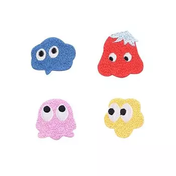 нашивка на липучке с изображением животных, аппликация на липучке ... модная вышивка (Большие глаза-дофамин)