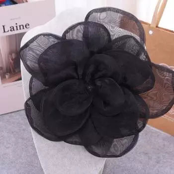 Нашивка на одежду с цветком на груди, аппликация на одежду ручной работы, органза, большая нашивка с цветком, шитье