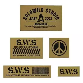 Нашивка на жилет с крючками и петлями, наклейка на бензобак, аксессуары для кемпинга (черный)