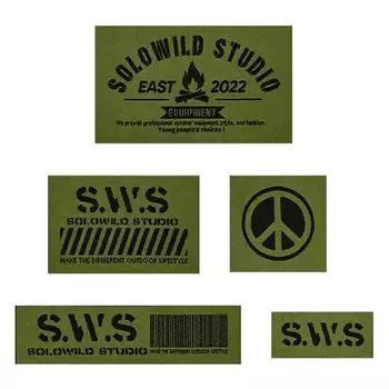 Нашивка на жилет с крючками и петлями, наклейка на бензобак, аксессуары для кемпинга (черный)