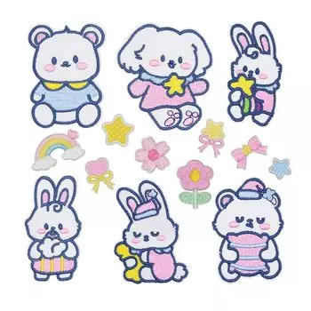 нашивка Не требует глажки Просто приклейте вышитую наклейку MUNCVY аппликация Сделай сам одежда Какая у тебя мечта животное собака звезда мотив украшение мальчик девочка