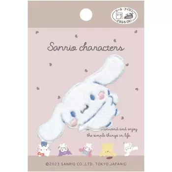 Нашивка Pioneer Sanrio Characters Cinnamoroll Mukyumukyu с 1 наклейкой двойного назначения высотой 58 мм x шириной 58 мм/утюгом SCW650-SCW59