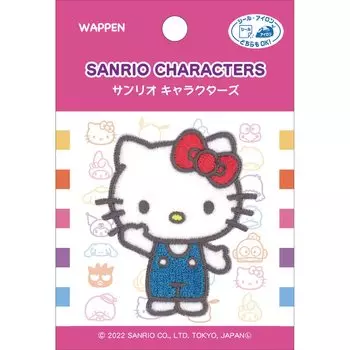 Нашивка Pioneer Sanrio Hello Kitty Ширина 50 мм x Высота 58 мм Двойного назначения Самоклеящаяся наклейка/утюг SCW550-SCW52