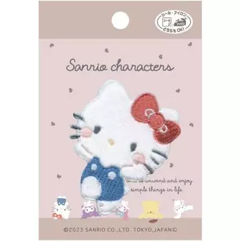 Нашивка Pioneer Sanrio с персонажами Hello Kitty Mukyumukyu, 1 шт., высота 62 мм x ширина 51 мм, двойного назначения, наклейка/утюг SCW650-SCW56
