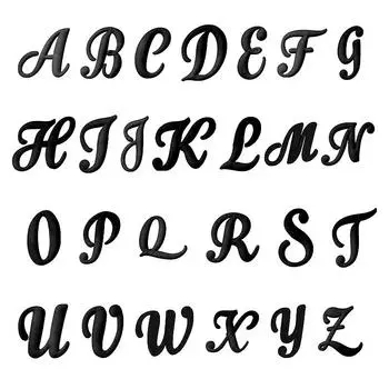 Нашивка с алфавитом, 26 букв А-Я, аппликация, персональный «сделай сам», для одежды, сумки, тапочки, модные аксессуары