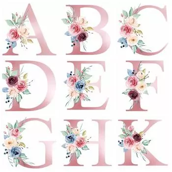 Нашивка с цветочными буквами, термоперенос для одежды, сделай сам, название бренда, термоперенос для одежды, термонаклейка на одежду