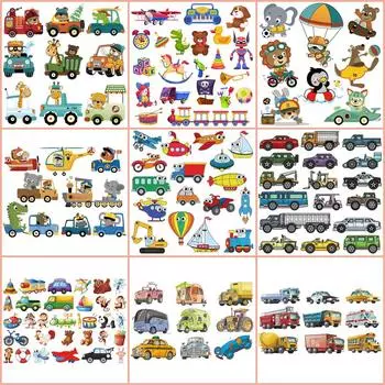 Нашивка с изображением машинок из мультфильма для одежды, детская футболка, наклейки, художественные ремесла, глажка одежды «сделай сам», аппликация, термоклейкая передача, утюг