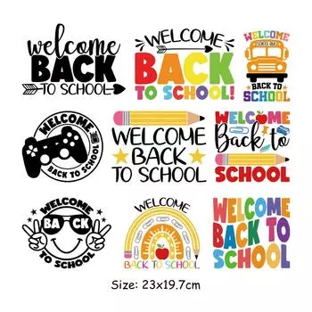 Нашивка с надписью «Добро пожаловать обратно» своими руками, легко печатать, Parches Ropa, футболки, наклейки для одежды, термоперенос, термонаклейки