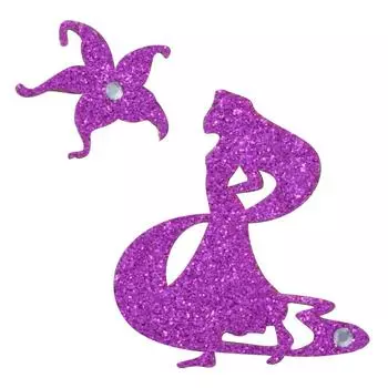 Нашивка-силуэт принцессы Диснея Миноды для использования с утюгом и наклейками D01Y5733 Рапунцель-маленькая