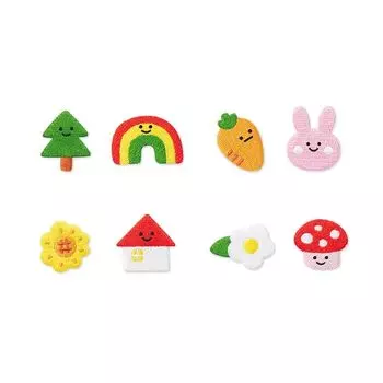 нашивка железная аппликация девочка ребенок маленькая вышивка Прием милый (Цветник 8 очков набор)