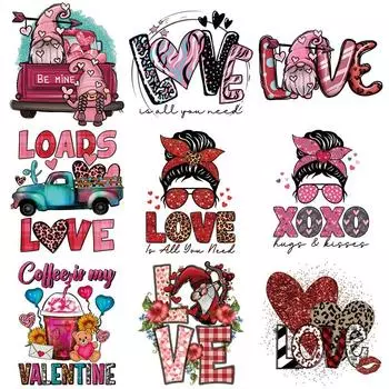 Нашивки для одежды для влюбленных, наклейки для одежды с Днем Святого Валентина, Parches Ropa, теплопередача, для мужчин и женщин, DIY, гладильная нашивка, новинка 6.3x8cm