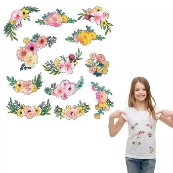 Нашивки для одежды, красивые цветочные наклейки, футболки, платья, наклейки для одежды «сделай сам», теплопередача, Parches Ropa, термозаплатки
