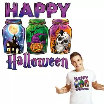 Нашивки для одежды, креативные бутылки для Хэллоуина, Ropa, термопресс, аппликации, наклейки на одежду, толстовки «сделай сам», наклейки на одежду 8x7.8cm