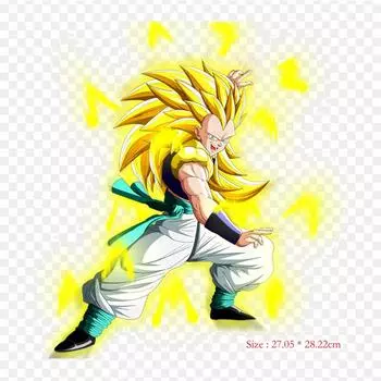 Нашивки для одежды, сумки, термонаклейки с термонаклейками Gotenks Adulto Ssj Goten Goku Pattern, моющиеся, термопереводные