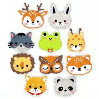 Нашивки для одежды своими руками, аппликации на одежду, чехол для телефона, вышитые нашивки с изображением льва из мультфильма Style 1