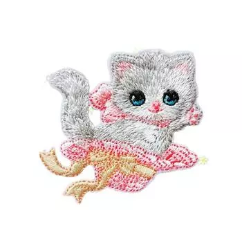 Нашивки для одежды своими руками, самоклеящиеся аппликации для одежды, вышитые нашивки с изображением мультяшного кота Style A