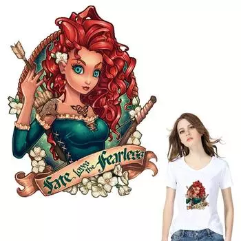 Нашивки для рукоделия «сделай сам», сильные наклейки для одежды для девочек, термопресс, аппликация, Parches Ropa, толстовки, джинсы «сделай сам», 3D наклейка, патч 18.8x24cm