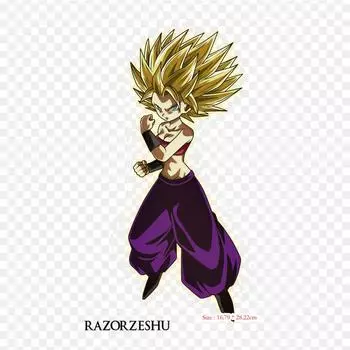 Нашивки для сумки для одежды, термонаклейки с утюгом на термонаклейках Caulifla Ssj2 Render Goku Super Saiyan, моющиеся теплопередачи