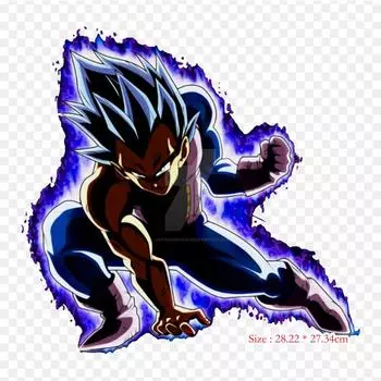 Нашивки для сумки для одежды, термонаклейки с утюгом на Deviantart King Vegeta, моющиеся теплопередачи