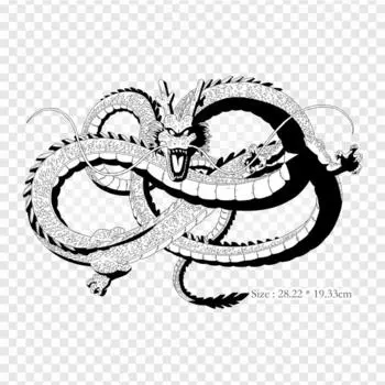 Нашивки для сумки для одежды, термонаклейки с утюгом на термонаклейках Shenron Tattoo Shenron Goku, моющиеся теплопередачи