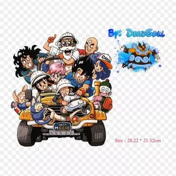 Нашивки для сумки для одежды, термонаклейки с утюгом на термонаклейках Goku Gogeta с детским узором, моющиеся теплопередачи