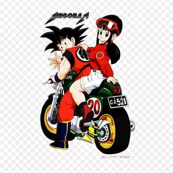 Нашивки для сумки для одежды, термонаклейки с утюгом на термонаклейках Goku E Titi Goku Chi-chi, моющиеся теплопередачи