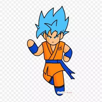 Нашивки для сумки для одежды, термонаклейки с утюгом и рисунком Гоку, моющиеся теплопередачи