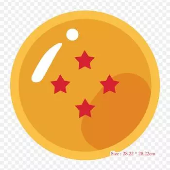 Нашивки для сумки для одежды, термонаклейки с утюгом на термонаклейках, 4 звезды, драконий жемчуг, узор Гоку, моющиеся, теплопередача