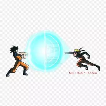 Нашивки для сумки для одежды, термонаклейки с утюгом на термонаклейке Гоку против Наруто Гоку Менма Узумаки, моющиеся теплопередачи