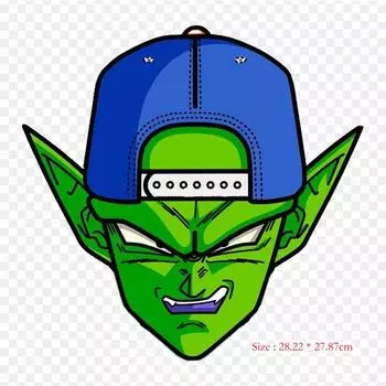 Нашивки для сумки для одежды, термонаклейки с утюгом на термонаклейках, вымышленный персонаж, Пикколо Маджин Буу, моющийся теплопереносный узор