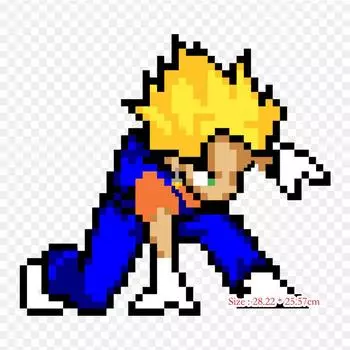 Нашивки для сумки для одежды, термонаклейки с утюгом на термонаклейках Vegito Pixel Goku Vegeta, моющиеся теплопередачи