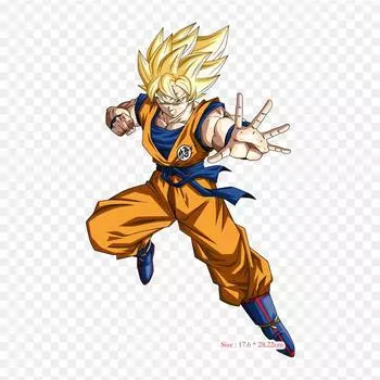 Нашивки для сумки для одежды, термонаклейки с утюгом на термонаклейке, супер Сайян Гоку Гоку Гохан, моющиеся теплопередачи с узором